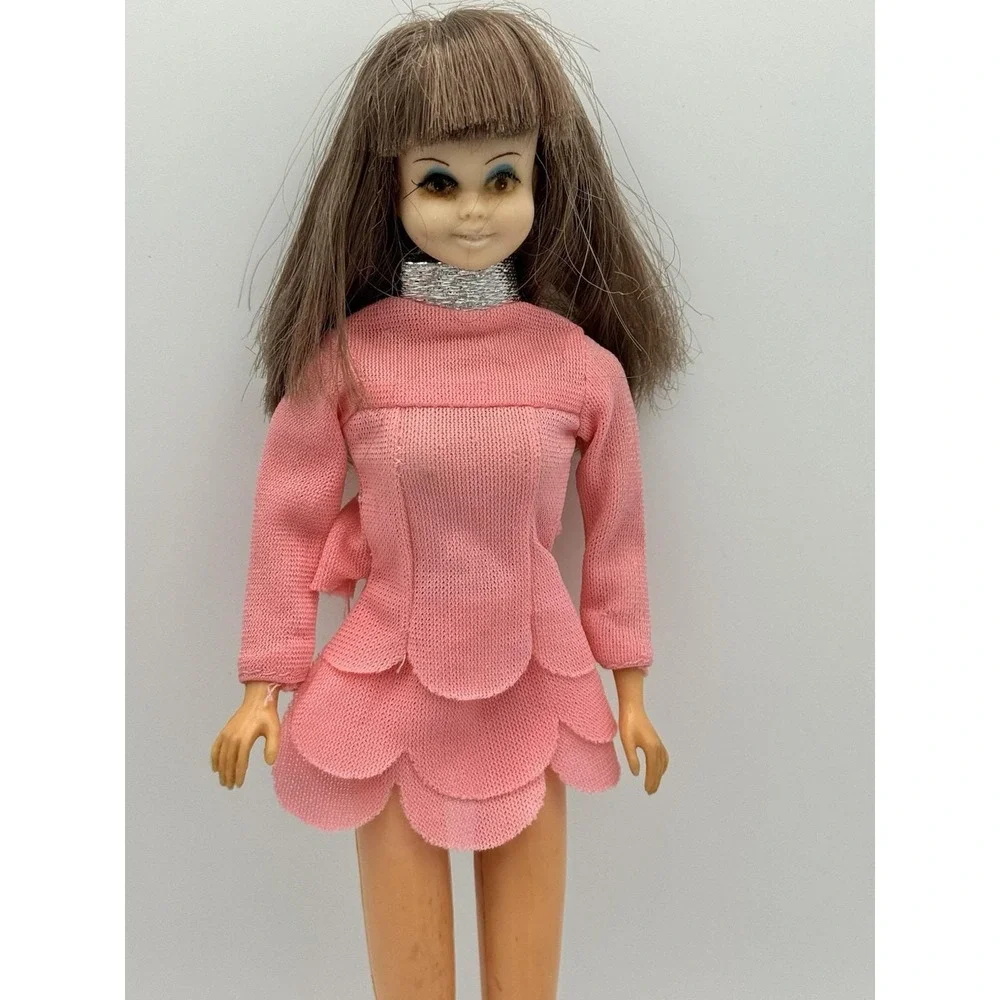 Vintage 1968 Princess‎ Grace Doll Hong Kong Clone Pink Dress White Boots